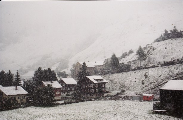The evening before departure in Andermatt