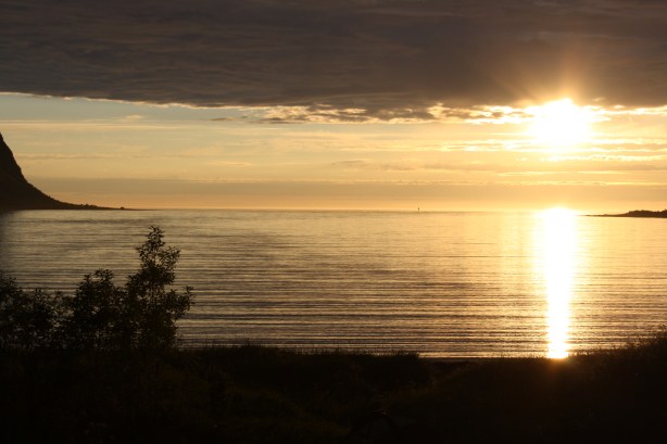 The midnight sun on Senja The midnight sun on Senja