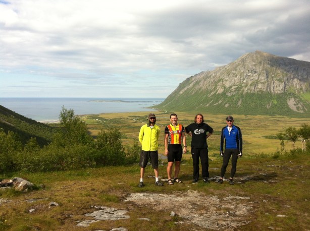 The team of four at Gryllefjord The team of four at Gryllefjord
