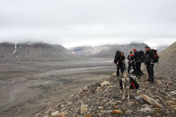 The top of the moraine. The top of the moraine.