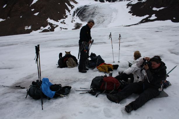 Lunch on the glacier Lunch on the glacier