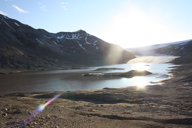 Advanced base camp in the sun