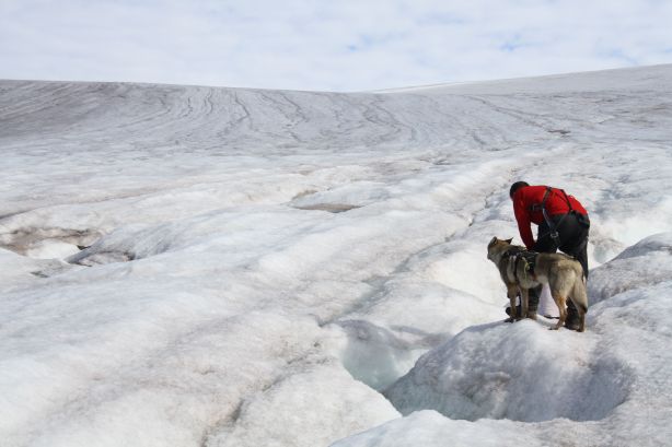 On the glacier