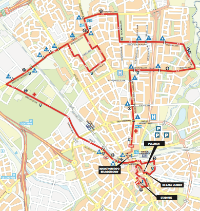 Route of the Eindhoven Marathon