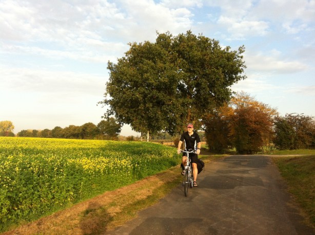 Cycling in the soft evening ilght