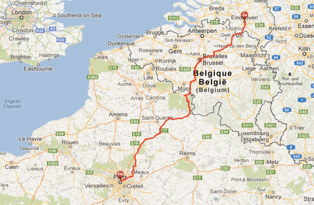 Eindhoven - Paris by bike