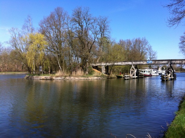 Lovely island in the canal.