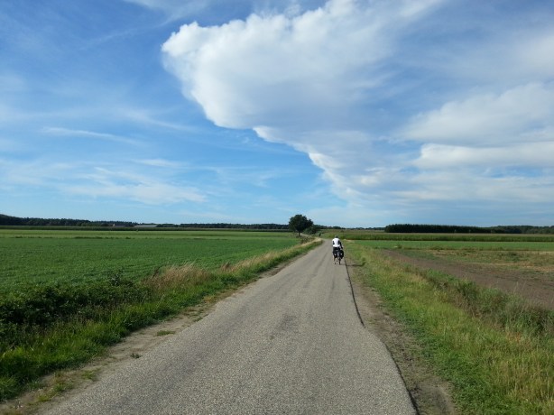 The border of the sunny and grey weather.