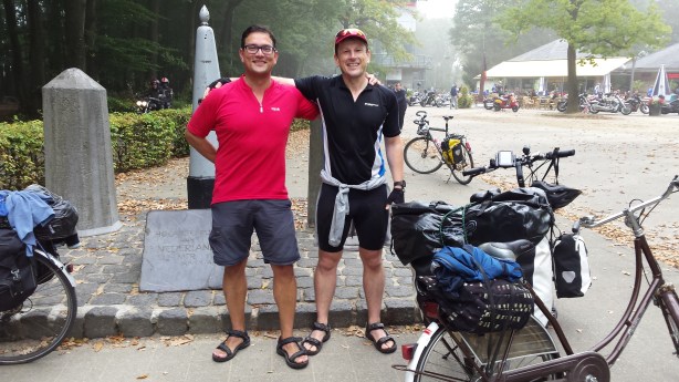 Ed and Matthew at the highest point in the Netherlands. 322m