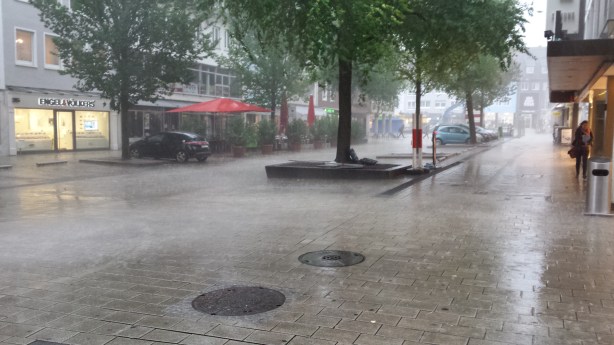 Torrential downpour in Heilbronn
