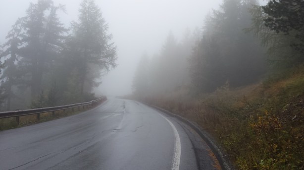 Climbing in the mist