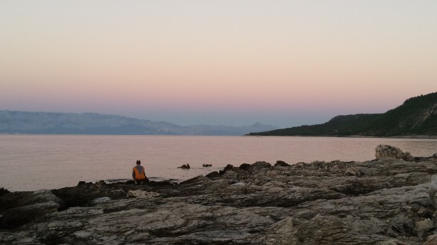 Sunset from our wild camping spot