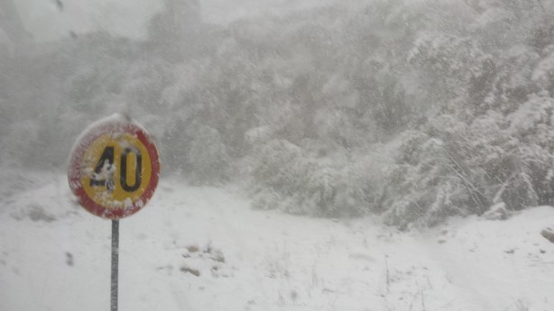Snow in the Bosnian mountains