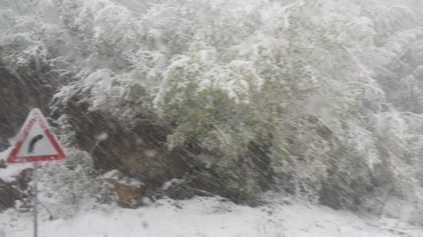 Snow in the Bosnian mountains
