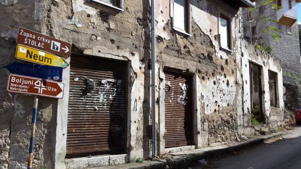 The bullet-holed road to Neum