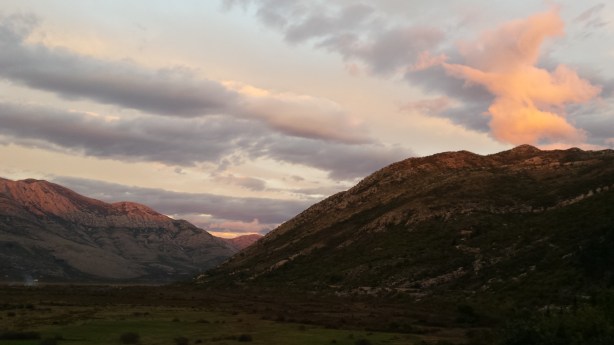Sunset at our valley in Zavala
