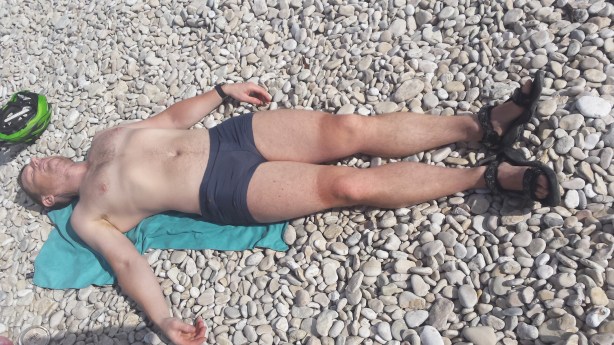 Sunning on the Dalmation coast