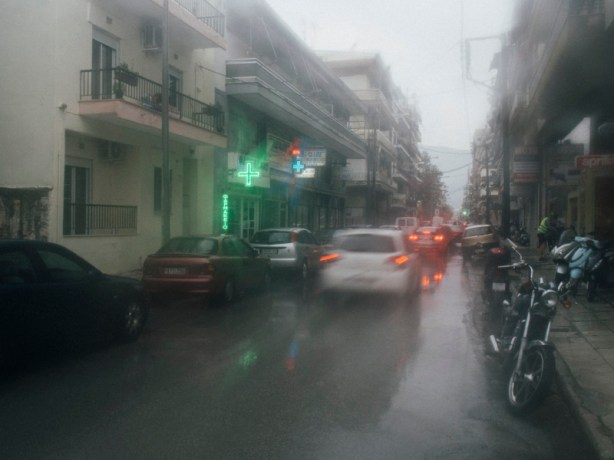 Xanthi - town of the pharmacies in the rain