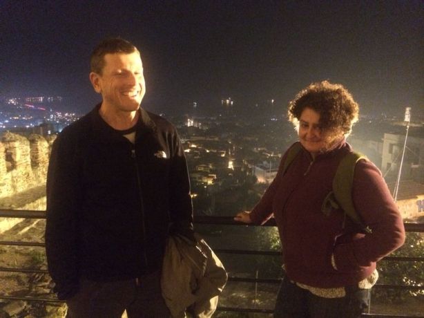 Looking out over Thessaloniki with Ioanna