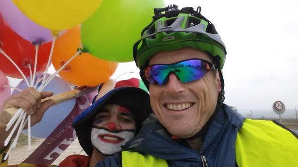 Welcoming clown in Yenisehir