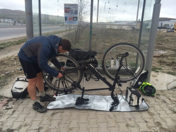 My first flat tyre of the trip