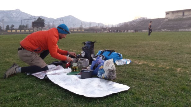 Cooking at the stadium