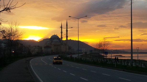 The sunset near Giresun