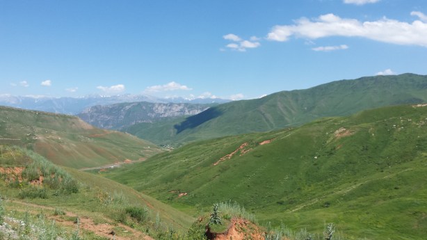 Looking down the high pass