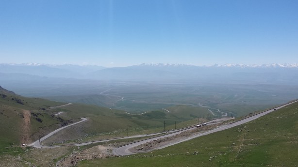 The view back over yurt valley
