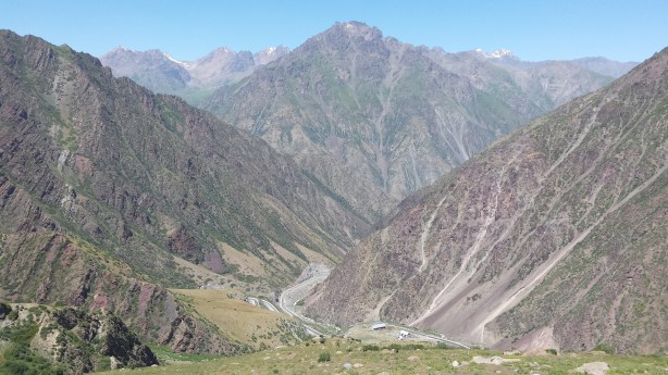 The road down to Bishkek