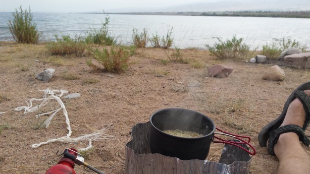 Cooking at Issykul