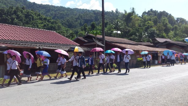 Kids on the way to school