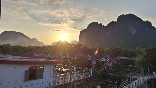 Sunset at Vang Vieng