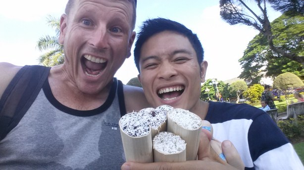 Sticky rice in bamboo