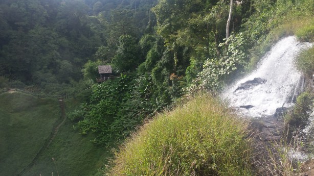 The top of the waterfall