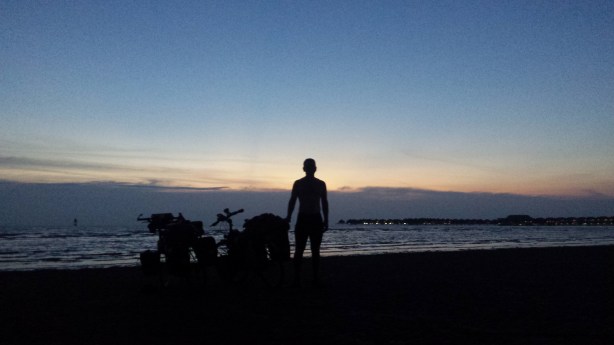 The bikes on the beach