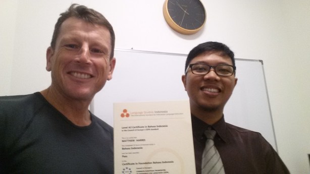 Pak Dion and my certificate