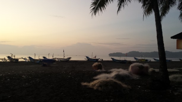 My camping spot in the morning