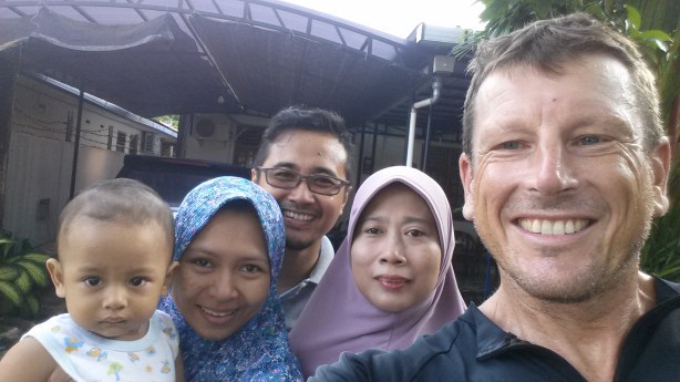 Alfian and his family in Cilacap