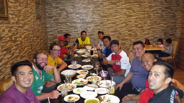 A wonderful dinner with the Brunei cycling team
