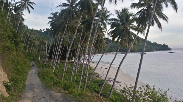 Approaching our evening spot