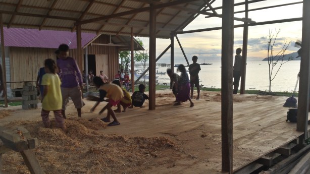 Cleaning our place to stay