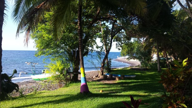 The sea near the resort