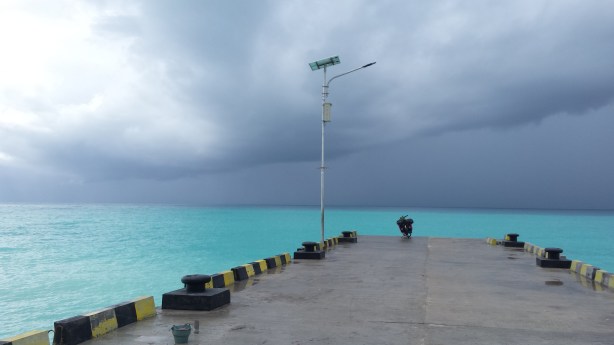 The amazing blue water