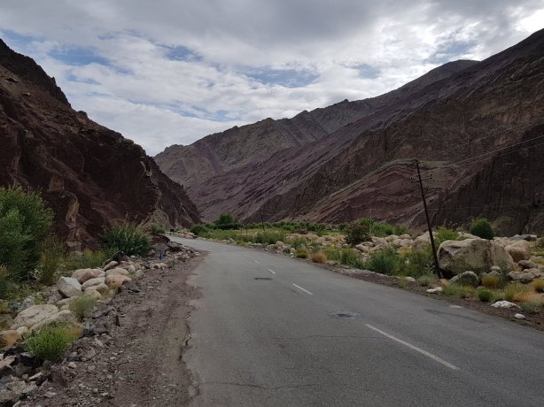 The valley heading towards the Indus