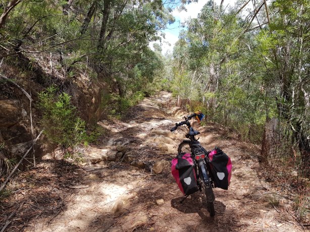 Climbing out from Bowens Creek