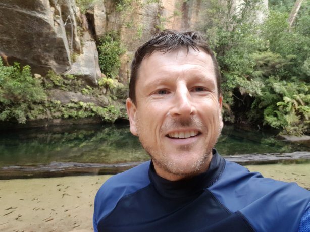 At the starting beach