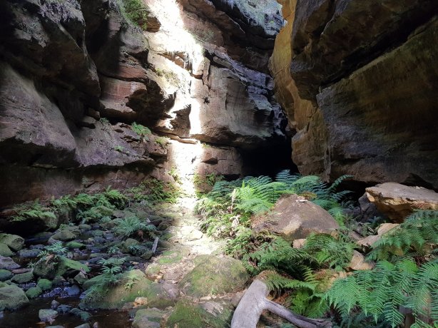 The light penetrates into the Grand Canyon