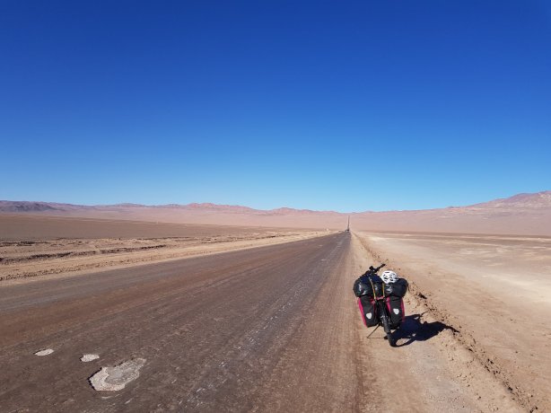 The climb ahead is visible