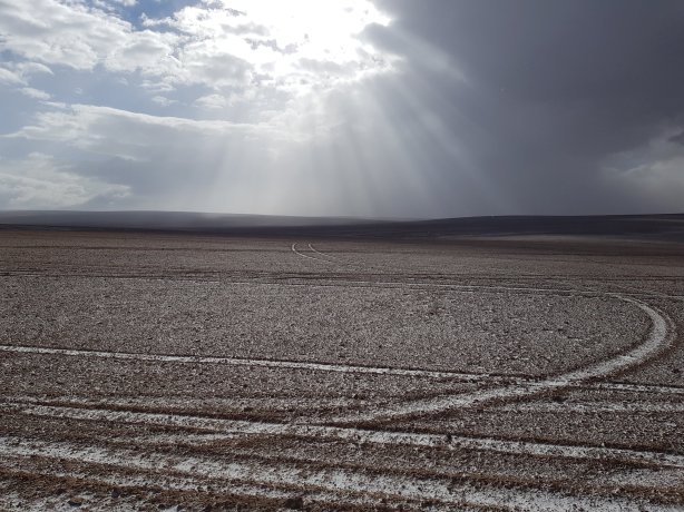 A tiny dusting of snow